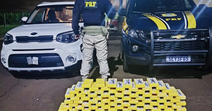 Cerca de 100 kg de cocaína são confiscados pela PRF na BR-277